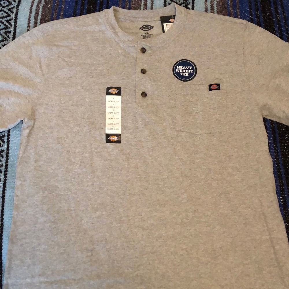 NEW Dickies Mens Qtr Button Tee Shirt